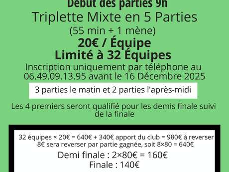 CONCOURS DE PÉTANQUE DE NOËL