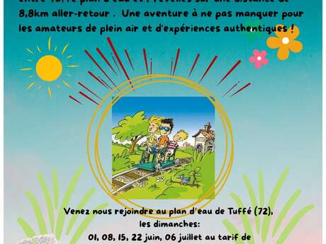 Vélorail du Plan d'eau de Tuffé à Prévelles