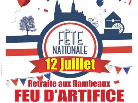 Fête nationale : repas champêtre, retraire aux flambeaux et feu d'artifice