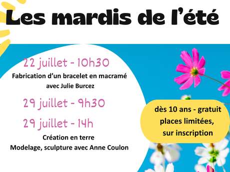 Les mardis de l’été : atelier bracelet en macramé