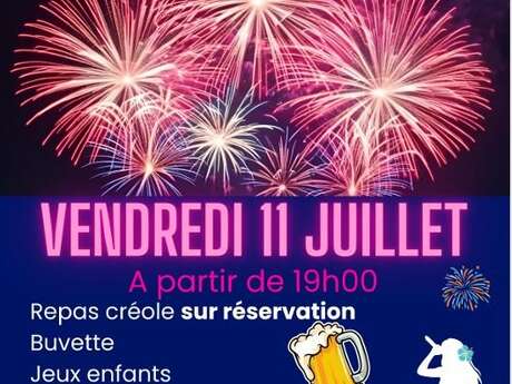 Guinguette et feu d'artifice