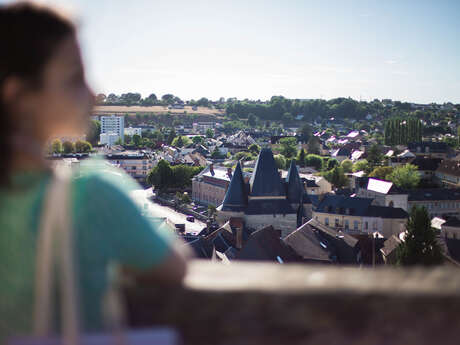L’église Notre-Dame-des-Marais et la ville vue du haut de la tour-clocher