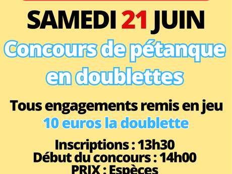 Concours de pétanque en doublettes