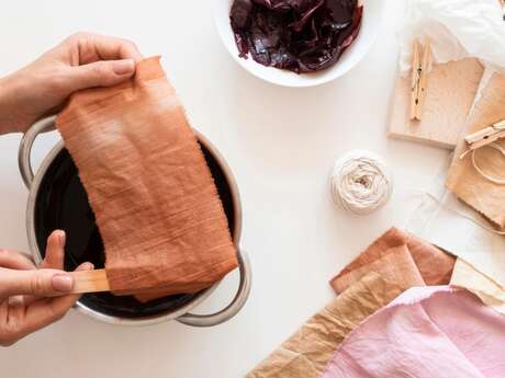 DECOUVERTE DE LA TEINTURE VEGETALE AVEC L'ETINBULLE