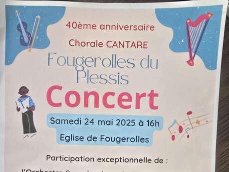 Concert 40ème anniversaire de la chorale CANTARE avec NOUR, gagnante "THE VOICE" 2022