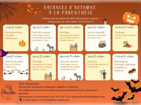 Vacances d'automne à la Parenthèse : jardinage