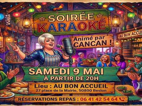 Soirée karaoké au Bon Accueil à Beslon animée par Cancan !