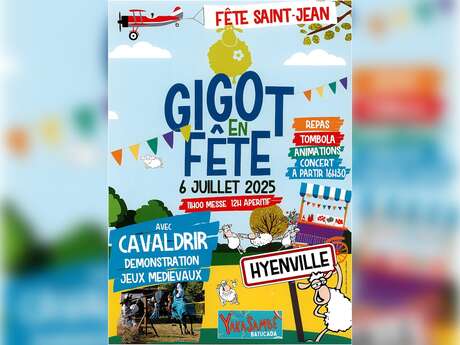 Fête de la Saint-Jean "Gigot en fête" : spectacle médiéval de chevaux, concert, repas...