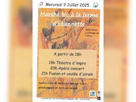 Marché bio à la Ferme d'Etiennette