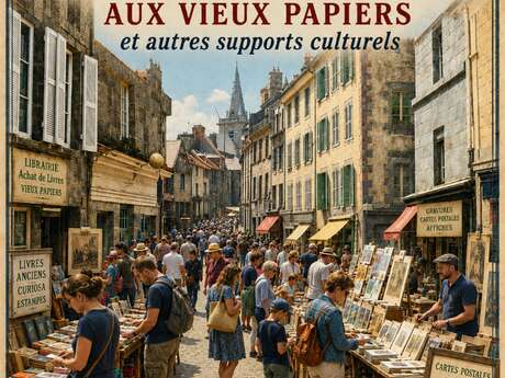 Marché aux livres, vieux papiers et supports culturels