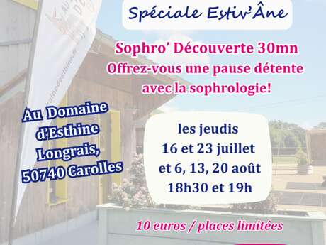 Découverte sophrologie lors de l'estiv'âne