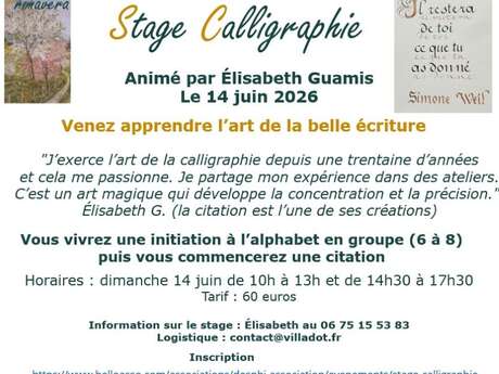 Stage de calligraphie