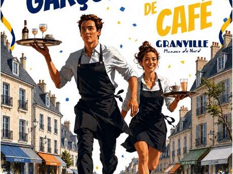 Course des garçons et serveuses de café