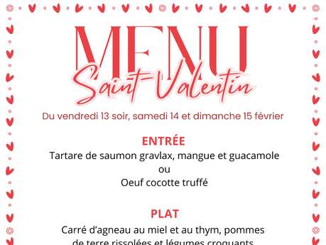 Menu Saint Valentin