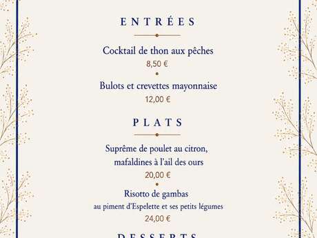 Menu du week-end