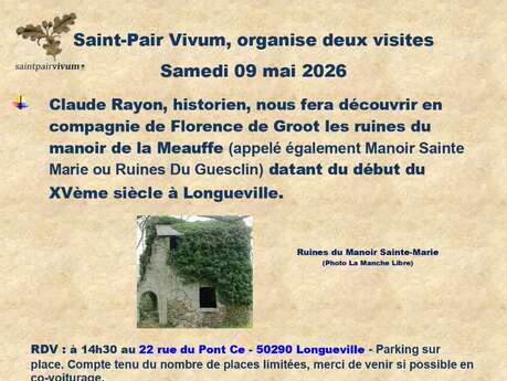 Découverte des "Ruines Du Guesclin" et visite de l'Eglise d'Yquelon
