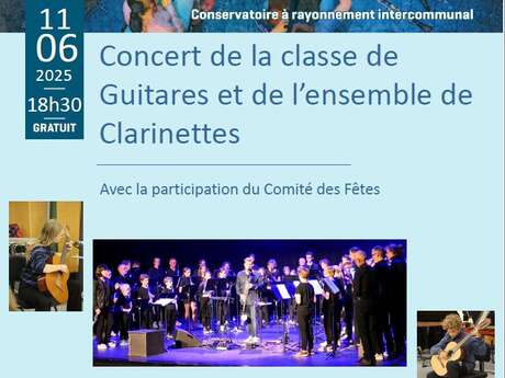 Concert de la classe de guitares et de l'ensemble de clarinettes