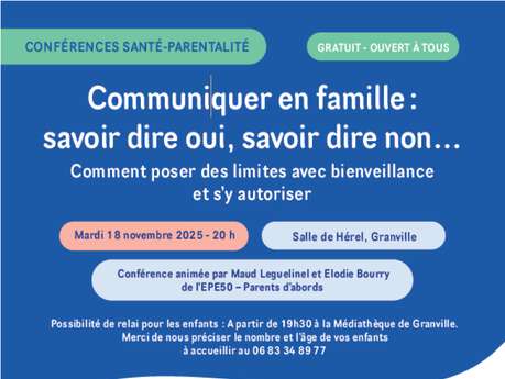 Conférence parentalité - communiquer en famille : savoir dire oui, savoir dire non...