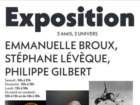 Exposition d'Emmanuelle BROUX, Stéphane LEVEQUE et Philippe GILBERT