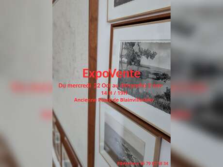 Expo-vente : anciennes cartes postales encadrées