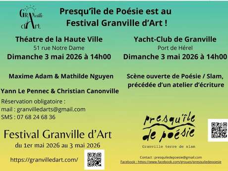 Scène ouverte de Slam et Atelier d'écriture - Festival Granville d'Art