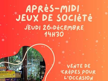 Après-midi jeux de société et crêpes