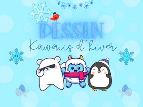Dessin kawaiis de l'hiver