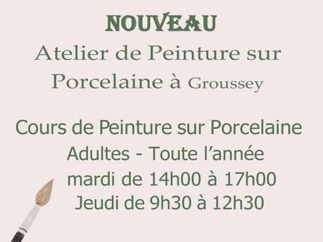 Cours de peinture sur porcelaine