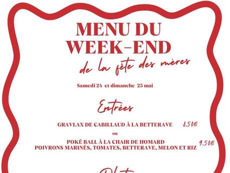 Fête des mères : menu spécial