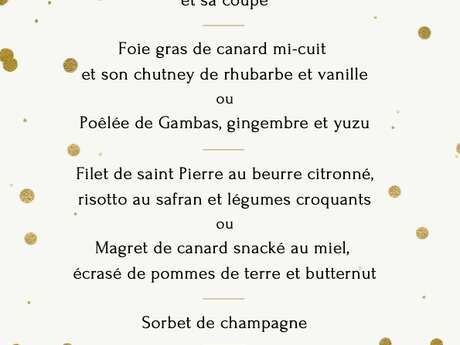 Menu du Nouvel An