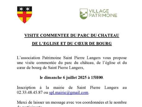 Visite commentée du parc du château, de l'église et du coeur de bourg