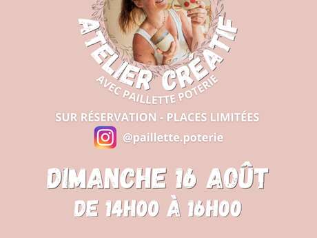 Atelier créatif poterie avec Morgane