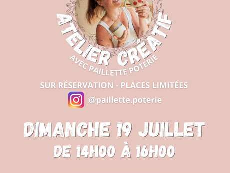 Atelier créatif poterie avec Morgane