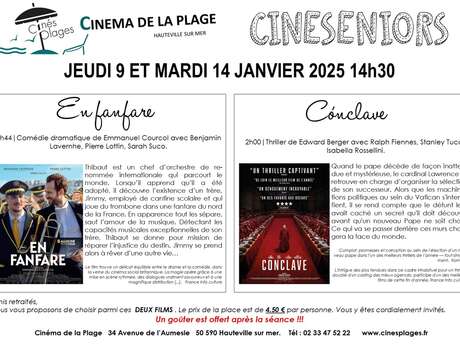 Ciné Seniors "En fanfare" & "Conclave"