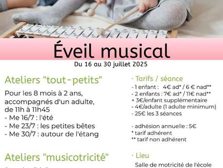 Ateliers d'éveil musical