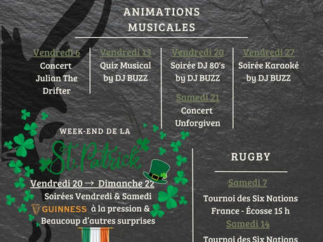 Week-end de la Saint-Patrick au Bourricot