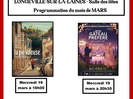 Cinéma itinérant : à l'affiche "La Pie voleuse" & "Mon gâteau préféré"