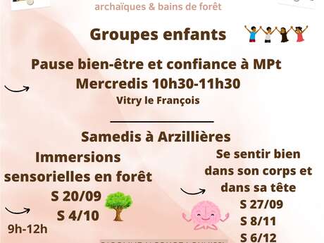 Ateliers bien dans sa tête, bien dans son corps pour enfants