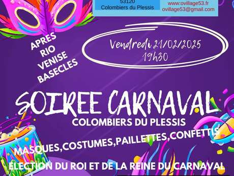 Soirée Carnaval - Ô Village à Colombiers-du-Plessis