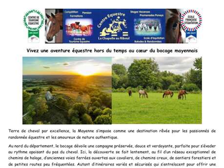 CENTRE ÉQUESTRE DE LA CHAPELLE AU RIBOUL