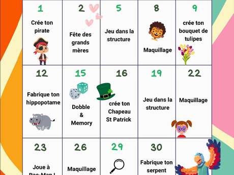 Activités de mars chez Alrekids