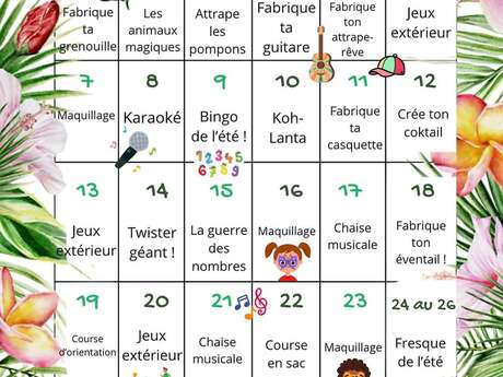 Animations d'aout chez Alrekids
