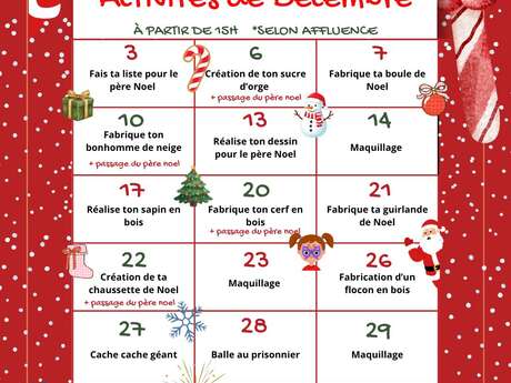 Animations de décembre chez Alrekids