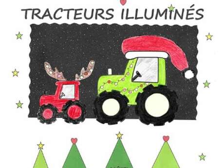 Un défilé de tracteurs illuminés