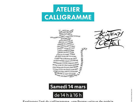 Atelier calligrammes avec Johanne