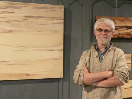 Exposition de Jacques Moisan - marqueterie de bois