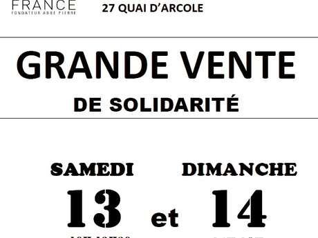 Grande vente de solidarité Emmaüs