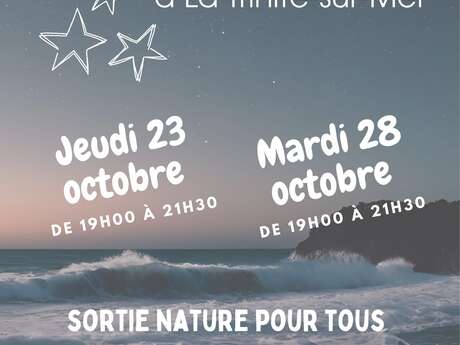 Soirée astronomie et observation de la nature au coucher du soleil