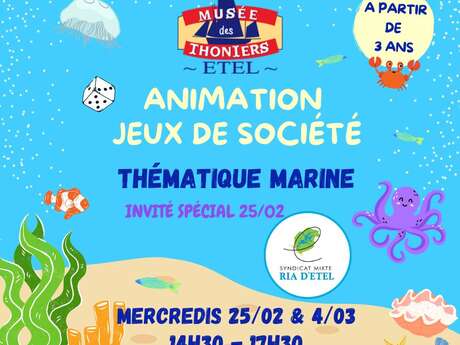 Animation jeux de société thématique marine