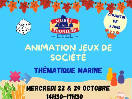 Animation jeux de société au Musée des Thoniers